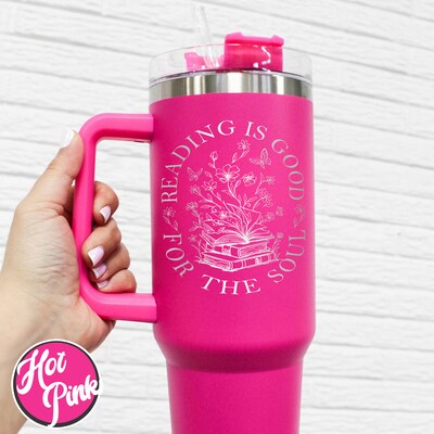 Librarian Book Lover Tumbler 40oz, Bookish Mental Health Tumbler, Bookish Merch, Reading Is Good For The Soul Tumbler, Funny Bookish Girl Cu - image5